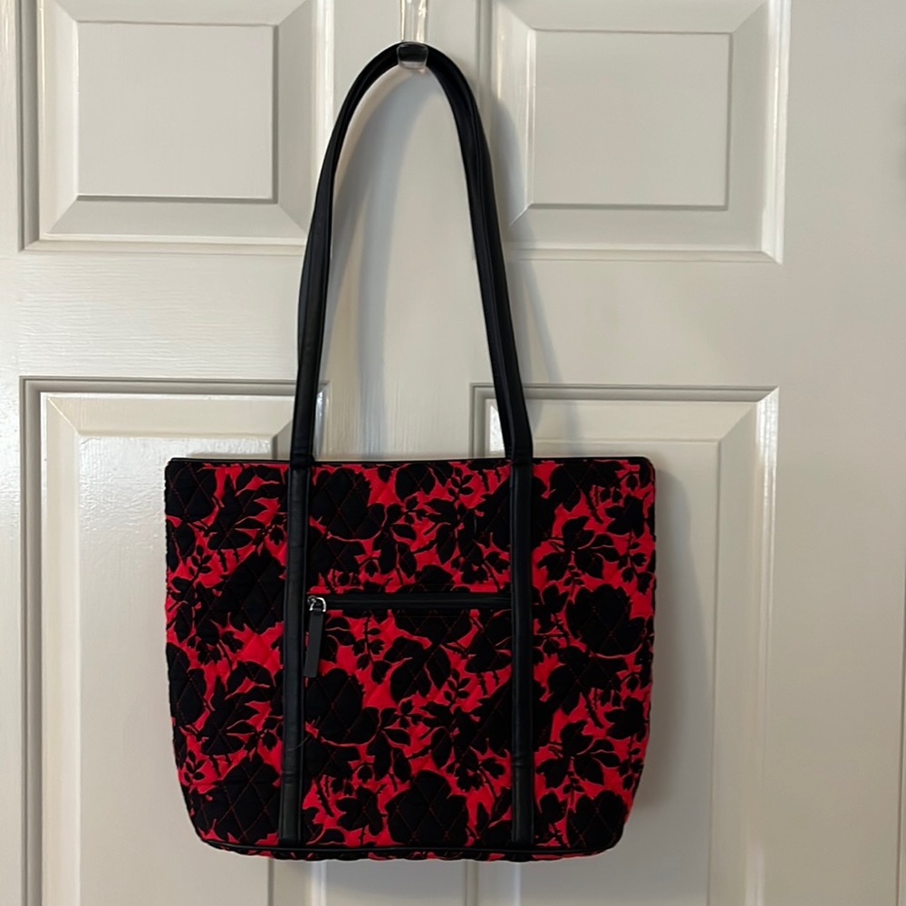 VERA BRADLEY RED BLACK PURSE TOTE
